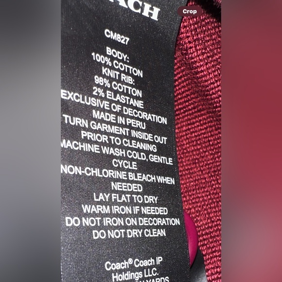 Men’s Coach Cardigan in Port size large NWT - Picture 10 of 11